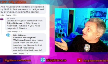Diary 27 Sep 2021 – And finally, contact via Facebook with Waltham Forest Council